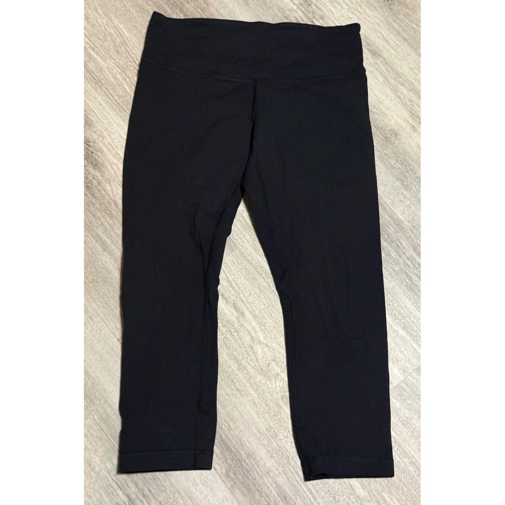 Lululemon Wunder Under Crop Leggings Black High Rise Yoga Pants Size 4 20 Inseam